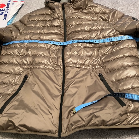 Kenneth Cole Bronze Gold Puffer Jacket Size XXL EUC - Picture 5 of 12